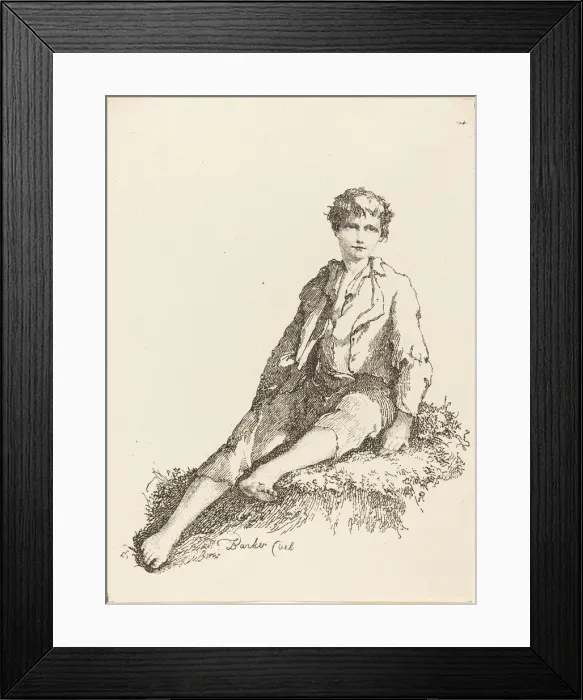 Framed Print : Young Boy Seated, 1803. Creator: Thomas Barker Framed Print : Young Boy Seated, 1803. Creator: Thomas Barker