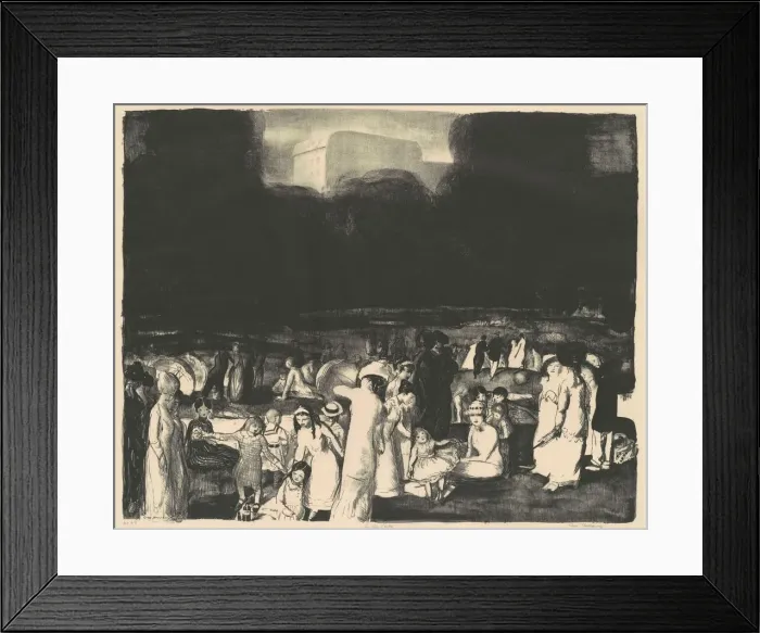 Framed Print : In the Park, Dark, 1916. Creator: George Wesley Bellows Framed Print : In the Park, Dark, 1916. Creator: George Wesley Bellows