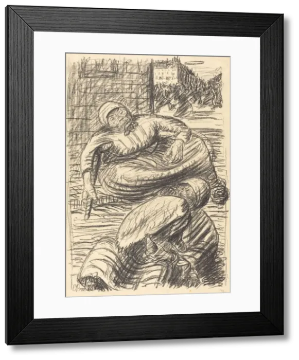 Framed Print : Street in Warsaw, published 1915. Creator: Ernst Barlach Framed Print : Street in Warsaw, published 1915. Creator: Ernst Barlach