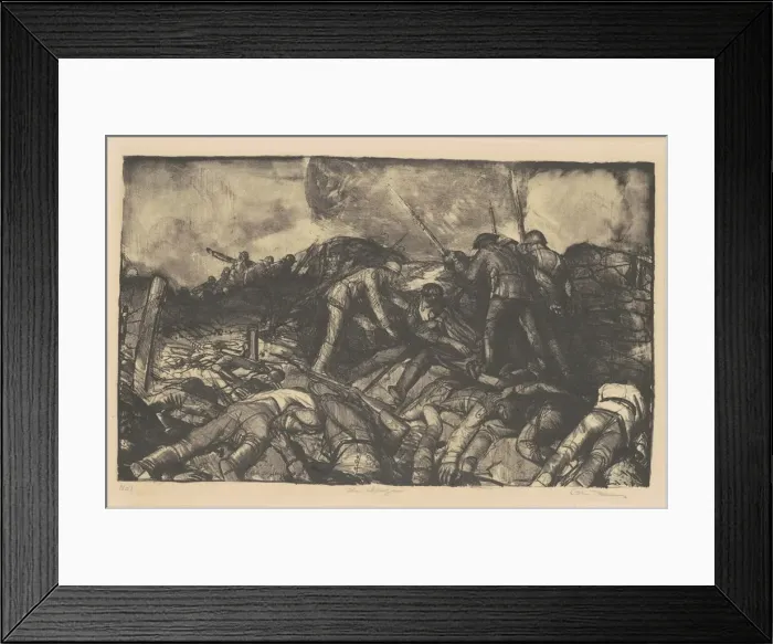 Framed Print : The Charge, 1918. Creator: George Wesley Bellows Framed Print : The Charge, 1918. Creator: George Wesley Bellows