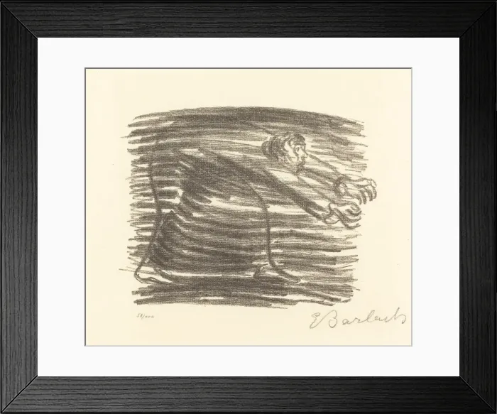 Framed Print : Walk in the Shadow, 1922. Creator: Ernst Barlach Framed Print : Walk in the Shadow, 1922. Creator: Ernst Barlach