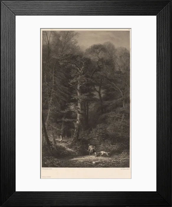 Framed Print : Interieur de Foret. Creator: Karl Bodmer Framed Print : Interieur de Foret. Creator: Karl Bodmer