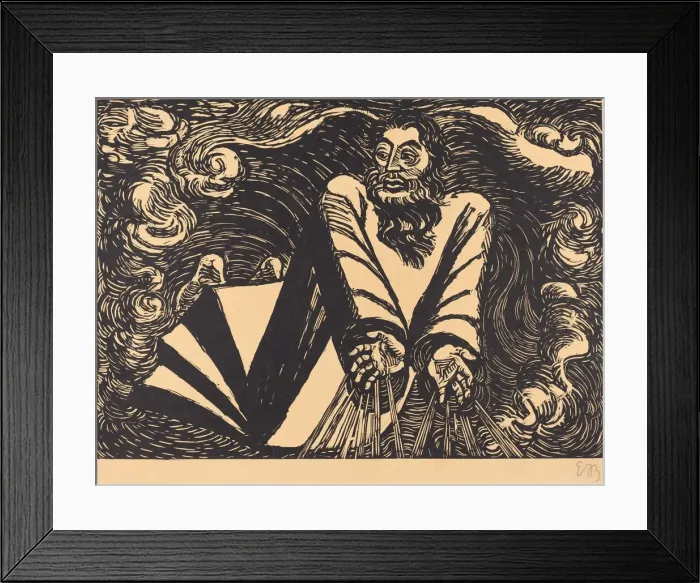 Framed Print : The First Day, 1920. Creator: Ernst Barlach Framed Print : The First Day, 1920. Creator: Ernst Barlach