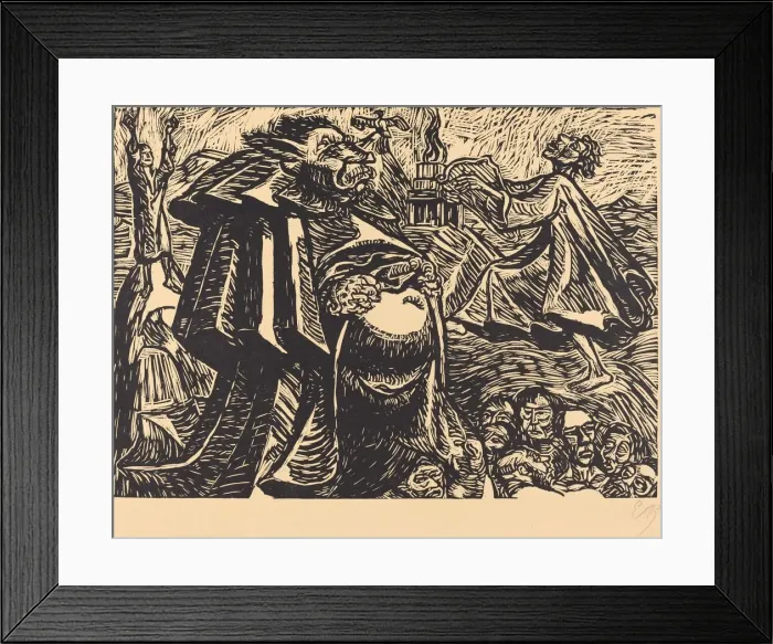 Framed Print : God Belly, 1921. Creator: Ernst Barlach Framed Print : God Belly, 1921. Creator: Ernst Barlach