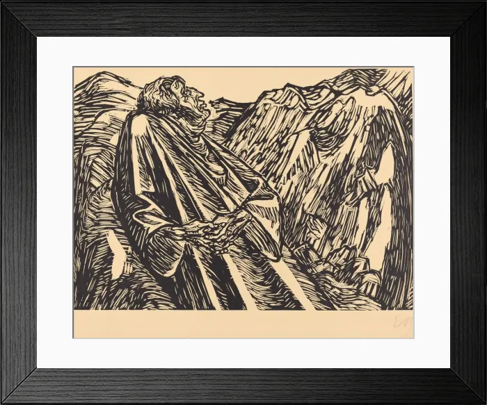 Framed Print : The Cliffs, 1920. Creator: Ernst Barlach Framed Print : The Cliffs, 1920. Creator: Ernst Barlach
