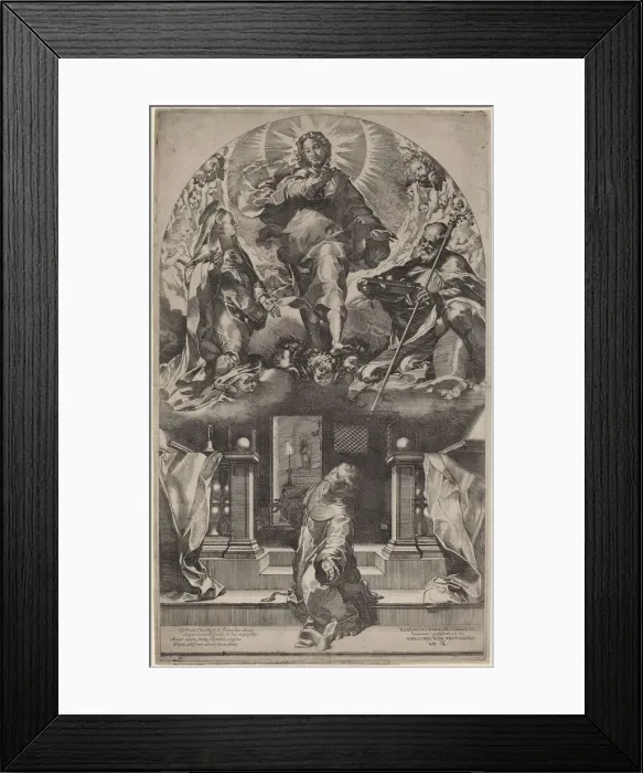 Framed Print : Vision of Saint Francis, 1581. Creator: Federico Barocci Framed Print : Vision of Saint Francis, 1581. Creator: Federico Barocci