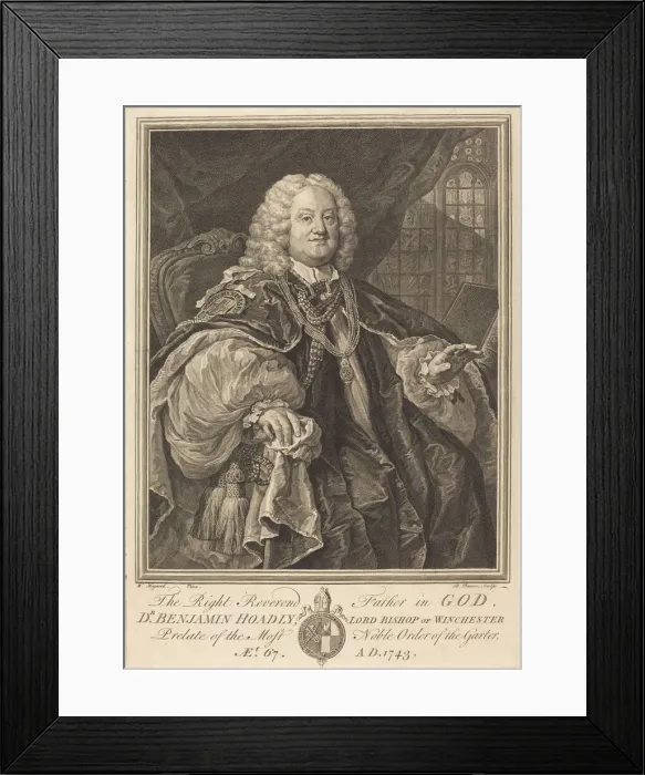 Framed Print : Bishop Hoadly, 1743. Creator: Bernard Baron Framed Print : Bishop Hoadly, 1743. Creator: Bernard Baron