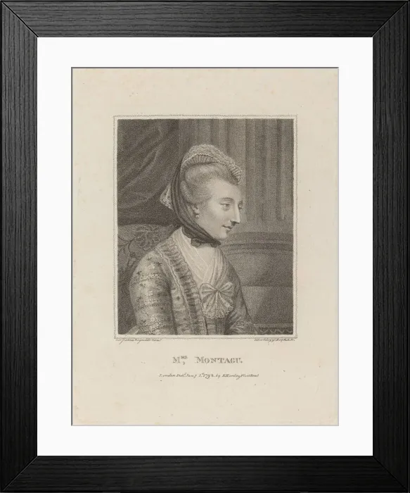Framed Print : Mrs. Montague, 1792. Creator: Francesco Bartolozzi Framed Print : Mrs. Montague, 1792. Creator: Francesco Bartolozzi