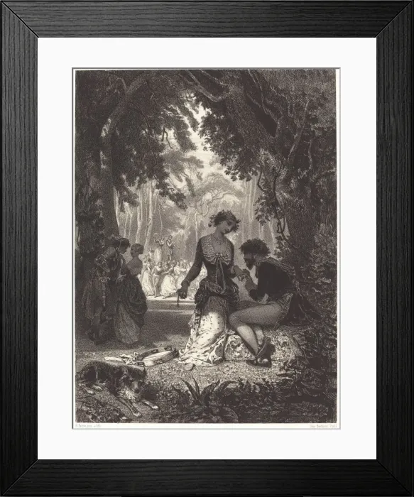 Framed Print : Italian Dancers. Creator: Henri Charles Antoine Baron Framed Print : Italian Dancers. Creator: Henri Charles Antoine Baron