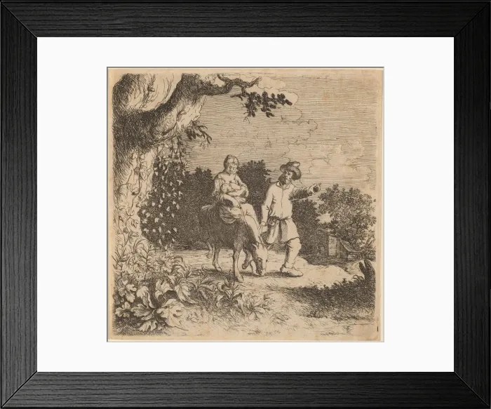 Framed Print : The Flight into Egypt, c. 1630 / 1660. Creator: Willem Basse Framed Print : The Flight into Egypt, c. 1630 / 1660. Creator: Willem Basse