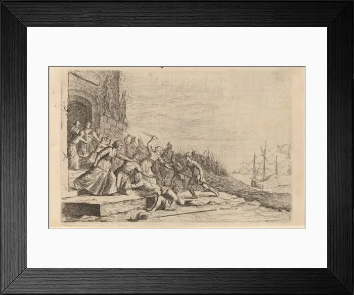 Framed Print : The Followers of Solon Defending the Temple of Venus, 1634. Creator: Willem Basse Framed Print : The Followers of Solon Defending the Temple of Venus, 1634. Creator: Willem Basse
