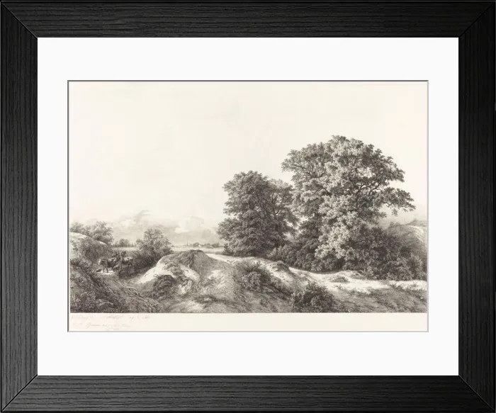 Framed Print : Oaks in the Vaux de Cernay, 1840. Creator: Eugene Blery