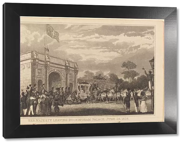 Her Majesty Leaving Buckingham Palace, June 28, 1838 [left half], 19th century