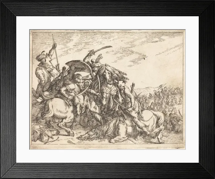 Framed Print : Capricci di varie battaglie, 1635. Creator: Johann Wilhelm Baur Framed Print : Capricci di varie battaglie, 1635. Creator: Johann Wilhelm Baur