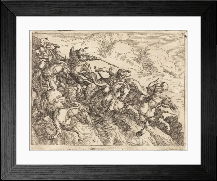 Framed Print : Capricci di varie battaglie, 1635. Creator: Johann Wilhelm Baur Framed Print : Capricci di varie battaglie, 1635. Creator: Johann Wilhelm Baur