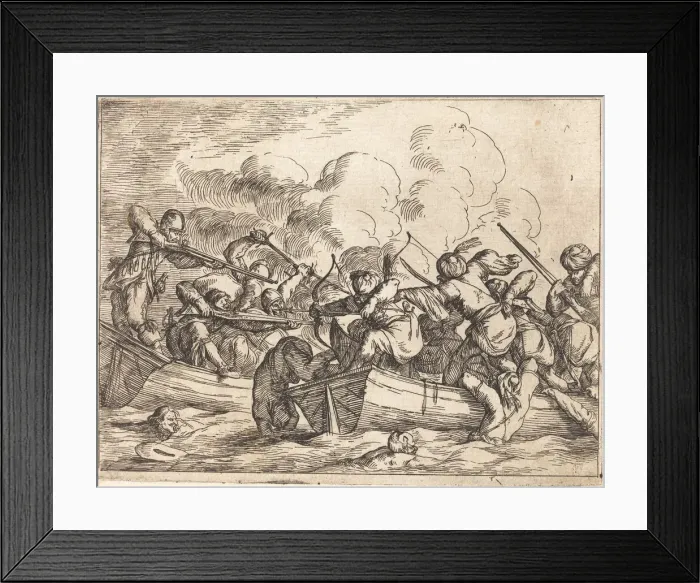 Framed Print : Capricci di varie battaglie, 1635. Creator: Johann Wilhelm Baur Framed Print : Capricci di varie battaglie, 1635. Creator: Johann Wilhelm Baur