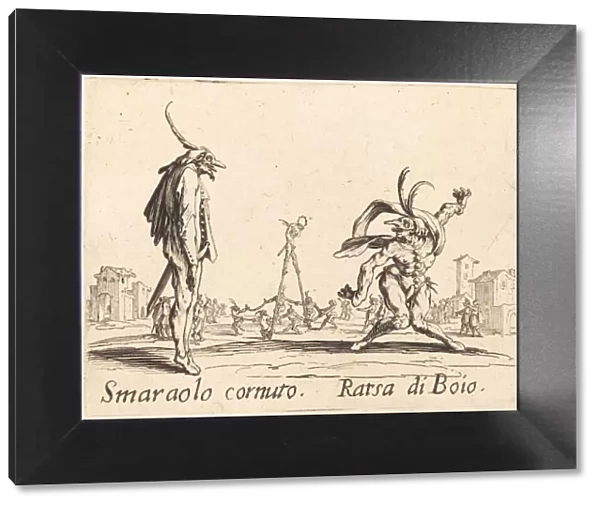 Smaralo Cornuto and Ratsa di Boio, c. 1622. Creator: Jacques Callot