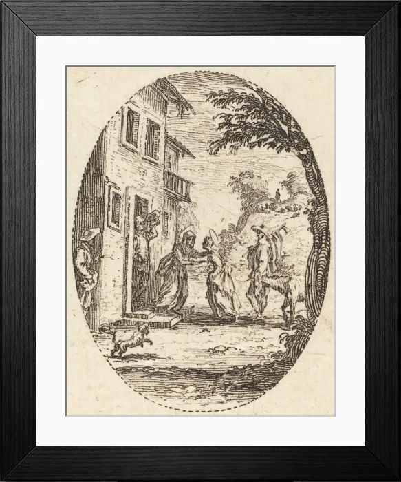 Framed Print : The Visitation, c. 1631. Creator: Jacques Callot Framed Print : The Visitation, c. 1631. Creator: Jacques Callot