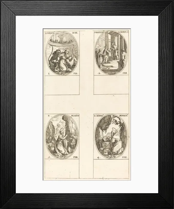 Framed Print : St. Ignatius; Purification of the Virgin; St. Blaise; St. Isidore Framed Print : St. Ignatius; Purification of the Virgin; St. Blaise; St. Isidore
