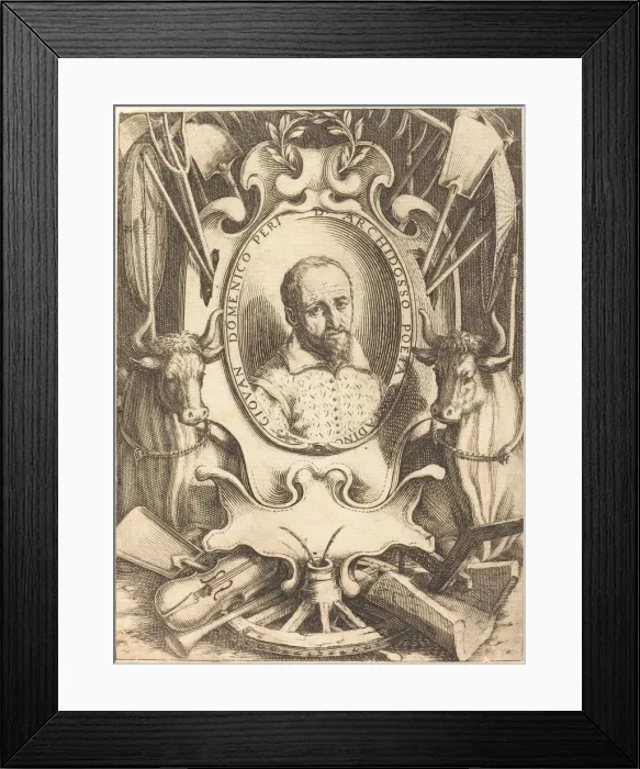Framed Print : Giovanni Domenico Peri, 1619. Creator: Jacques Callot Framed Print : Giovanni Domenico Peri, 1619. Creator: Jacques Callot