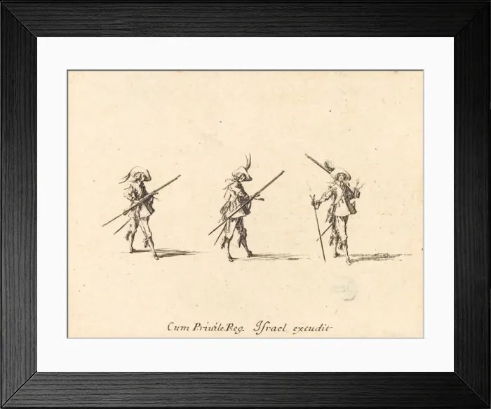 Framed Print : Drill with the Musket, 1634 / 1635. Creator: Jacques Callot Framed Print : Drill with the Musket, 1634 / 1635. Creator: Jacques Callot