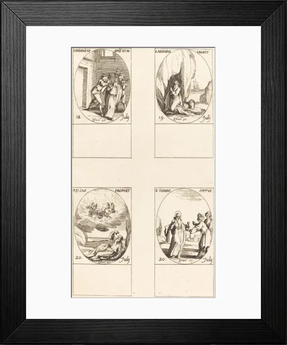 Framed Print : St. Frederick; St. Arsenius, Hermit; St. Elias, Prophet; St. Joseph the Just