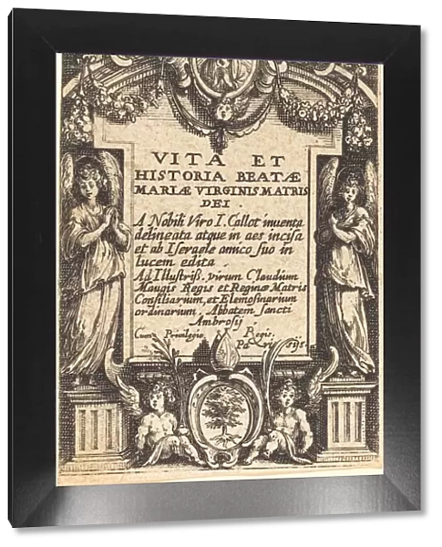 Frontispiece for 'The Life of the Virgin', in or after 1630