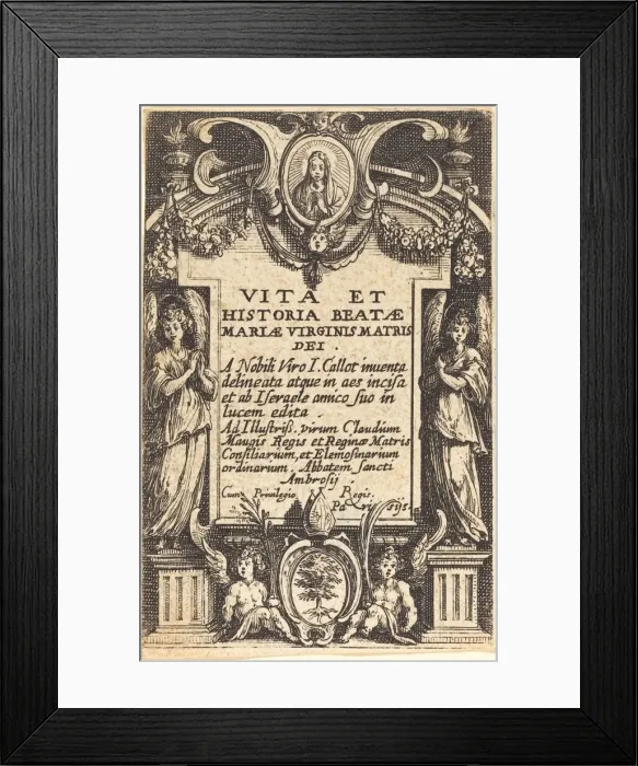 Framed Print : Frontispiece for The Life of the Virgin, in or after 1630 Framed Print : Frontispiece for The Life of the Virgin, in or after 1630