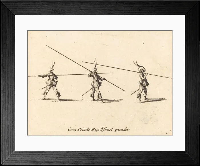Framed Print : Drill with Tilted Pikes, 1634 / 1635. Creator: Jacques Callot Framed Print : Drill with Tilted Pikes, 1634 / 1635. Creator: Jacques Callot