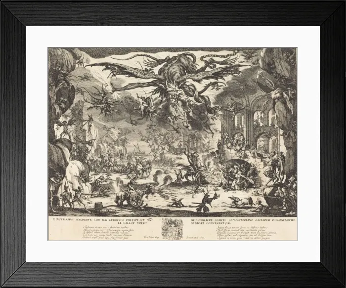 Framed Print : The Temptation of Saint Anthony [second version], 1635. Creator: Jacques Callot
