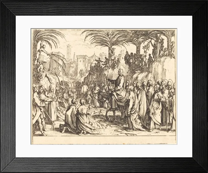 Framed Print : The Entry into Jerusalem, 1635. Creator: Jacques Callot Framed Print : The Entry into Jerusalem, 1635. Creator: Jacques Callot
