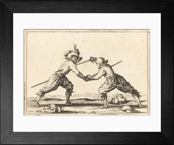 Framed Print : Duel with Swords, c. 1622. Creator: Jacques Callot Framed Print : Duel with Swords, c. 1622. Creator: Jacques Callot