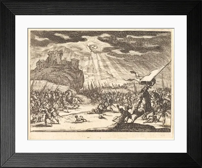 Framed Print : Conversion of Paul, 1635. Creator: Jacques Callot Framed Print : Conversion of Paul, 1635. Creator: Jacques Callot