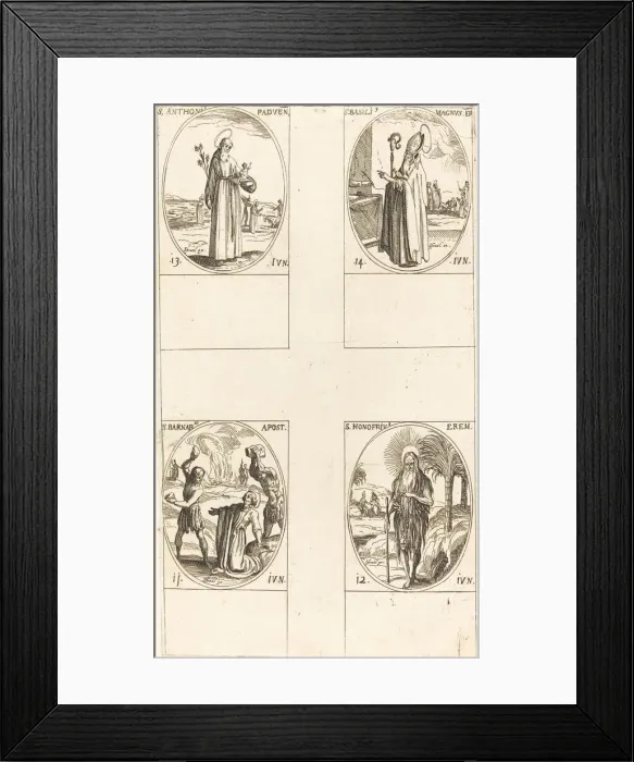 Framed Print : St. Barnabas, Apostle; St. Honofrius; St. Anthony of Padua; St. Basil the Great Framed Print : St. Barnabas, Apostle; St. Honofrius; St. Anthony of Padua; St. Basil the Great