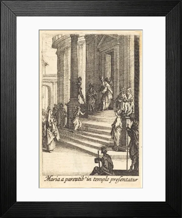 Framed Print : The Presentation of the Virgin, in or after 1630. Creator: Jacques Callot Framed Print : The Presentation of the Virgin, in or after 1630. Creator: Jacques Callot