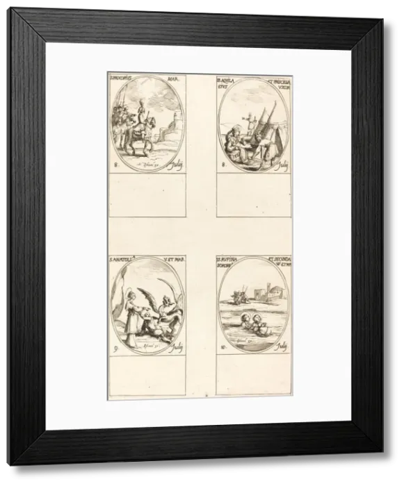 Framed Print : St. Procopius; Sts. Aquila and Prisca; St. Anatolia; Sts. Rufina and Secunda Framed Print : St. Procopius; Sts. Aquila and Prisca; St. Anatolia; Sts. Rufina and Secunda