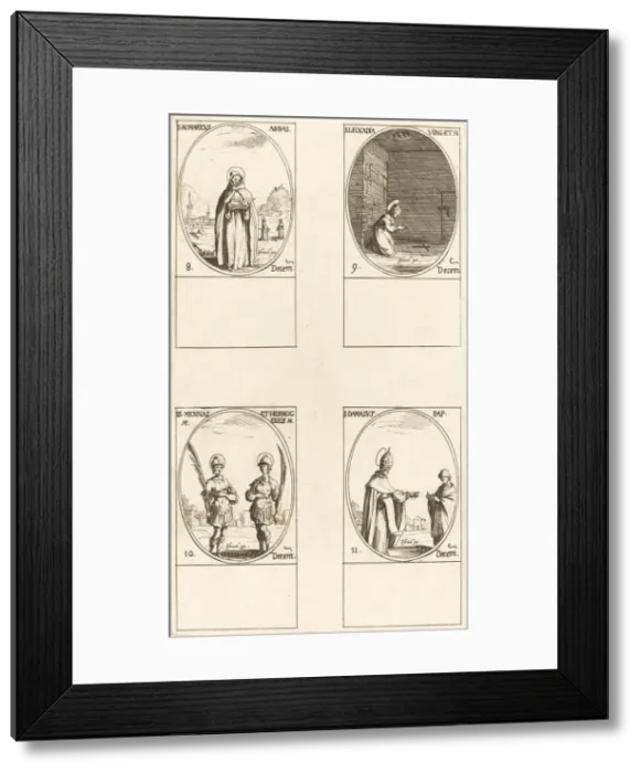 Framed Print : St. Romaricus; St. Leocadia; Sts. Mennas and Hermogenes; St. Damasus Framed Print : St. Romaricus; St. Leocadia; Sts. Mennas and Hermogenes; St. Damasus