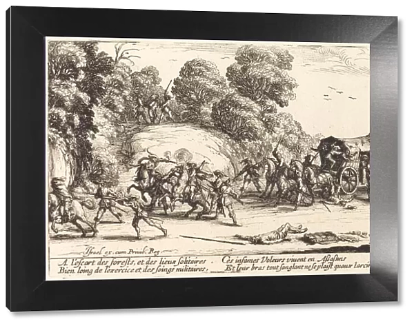 Attack on a Coach, c. 1633. Creator: Jacques Callot