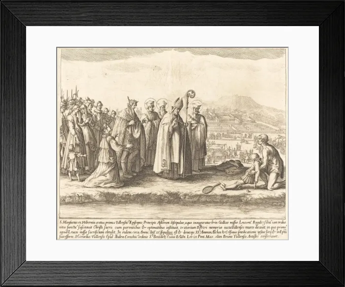 Framed Print : The Miracle of Saint Mansuy. Creator: Jacques Callot Framed Print : The Miracle of Saint Mansuy. Creator: Jacques Callot