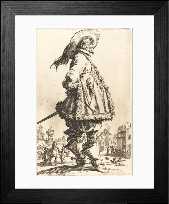 Framed Print : Noble Man with Mantle Trimmed in Fur, Holding his Hands Behind his Back, c. 1620 / 1623 Framed Print : Noble Man with Mantle Trimmed in Fur, Holding his Hands Behind his Back, c. 1620 / 1623