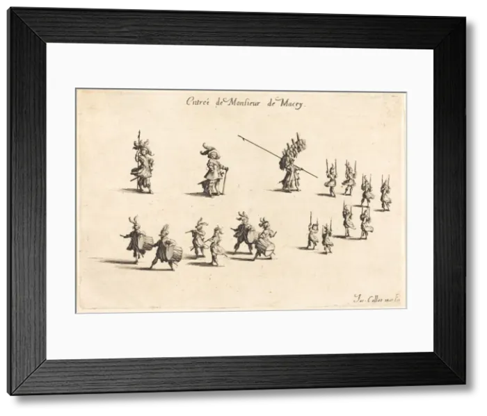 Framed Print : Entry of M. de Macey, 1627. Creator: Jacques Callot Framed Print : Entry of M. de Macey, 1627. Creator: Jacques Callot