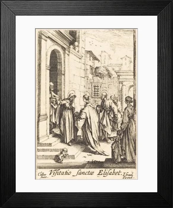 Framed Print : The Visitation, in or after 1630. Creator: Jacques Callot Framed Print : The Visitation, in or after 1630. Creator: Jacques Callot