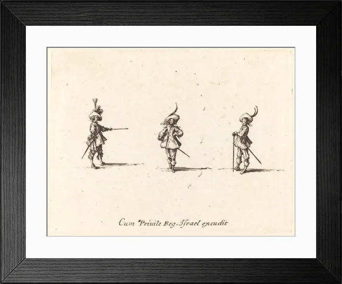 Framed Print : Unarmed Drill, 1634 / 1635. Creator: Jacques Callot Framed Print : Unarmed Drill, 1634 / 1635. Creator: Jacques Callot