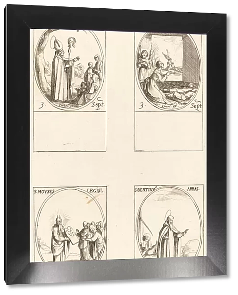 St. Mansuetus; Sts. Serapia and Erasma; Moses; St. Bertin, Abbot. Creator: Jacques Callot
