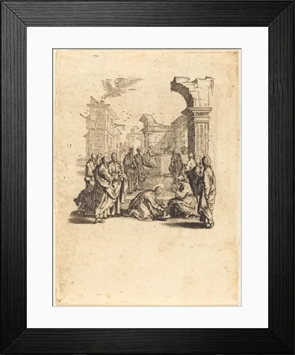 Framed Print : Christ Washing the Feet of the Apostles, c. 1624 / 1625. Creator: Jacques Callot Framed Print : Christ Washing the Feet of the Apostles, c. 1624 / 1625. Creator: Jacques Callot