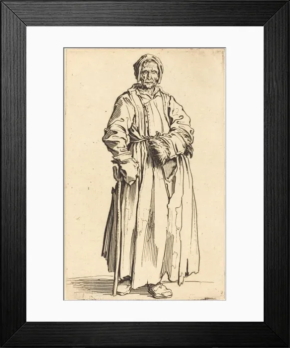 Framed Print : One-Eyed Woman, c. 1622. Creator: Jacques Callot Framed Print : One-Eyed Woman, c. 1622. Creator: Jacques Callot