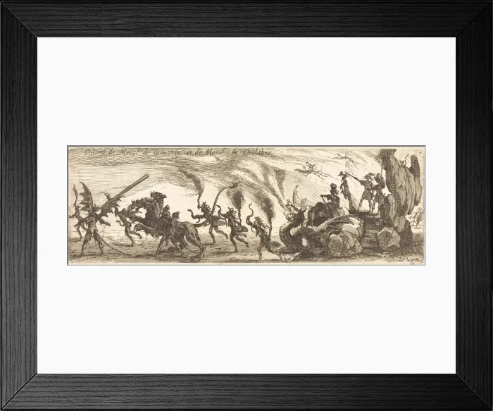 Framed Print : Entry of M. de Couvonge and M. de Chalabre [extra plate], 1627. Creator: Jacques Callot