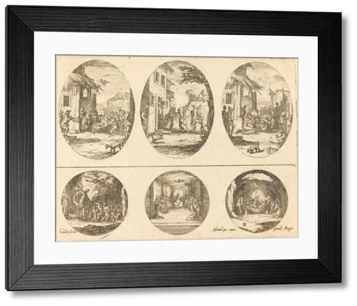 Framed Print : Mysteries of the Passion, c. 1631. Creator: Jacques Callot Framed Print : Mysteries of the Passion, c. 1631. Creator: Jacques Callot