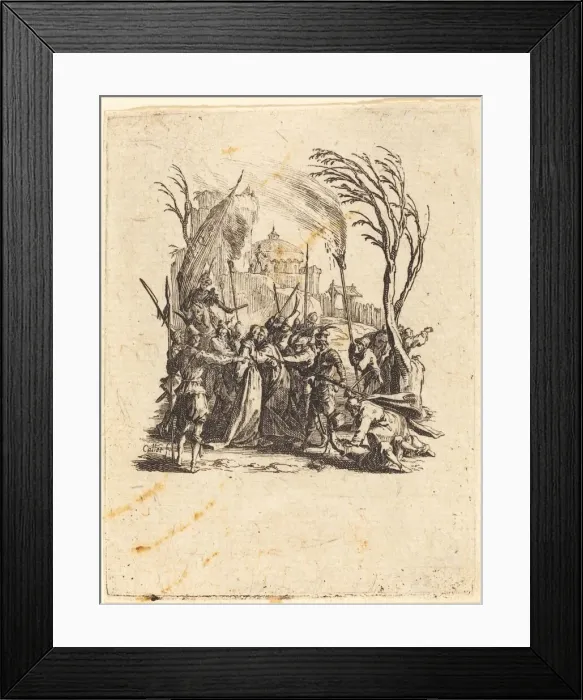 Framed Print : The Betrayal, c. 1624 / 1625. Creator: Jacques Callot Framed Print : The Betrayal, c. 1624 / 1625. Creator: Jacques Callot