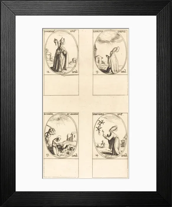 Framed Print : St. Maximilian; St. Carpus; St. Daniel and Angelus; St. Fortunatus Framed Print : St. Maximilian; St. Carpus; St. Daniel and Angelus; St. Fortunatus